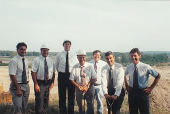 Breaking ground for the Ayer facility, c. 1994