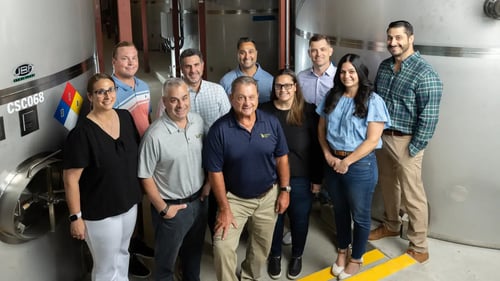 Tony Basile with members of the family's fourth generation, 2025